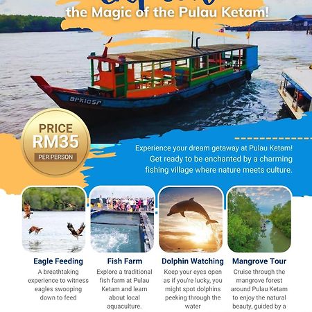Sea Lion Pulau Ketam Bungalow Homestay Bagan Teochew Esterno foto
